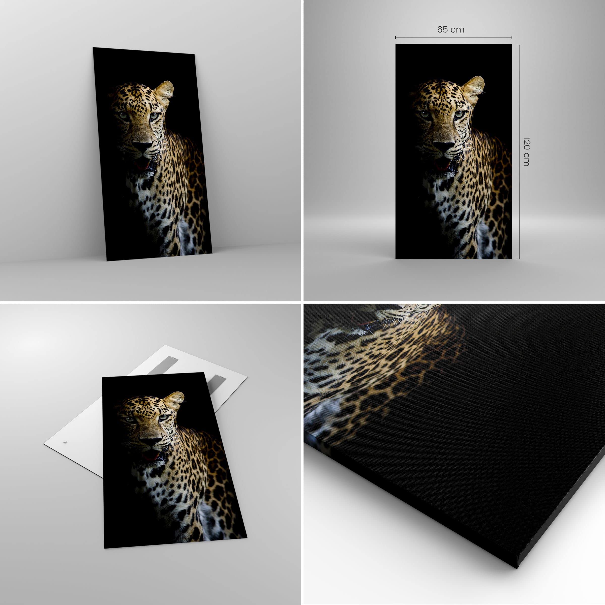 Cuadro Sobre Vidrio Pantera Leopardo 55x100cm – ARTTOR Impresión En Cristal