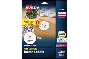 Avery Printable Sticker Paper, Adhesive Sticker Sheets for Printer with Easy Peel