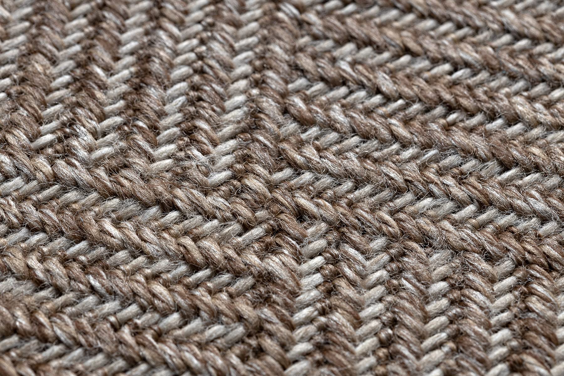 Dywan House SISAL 40350 diamenty, płasko tkany, efekt wełny beżowy 80x150 cm beżowy