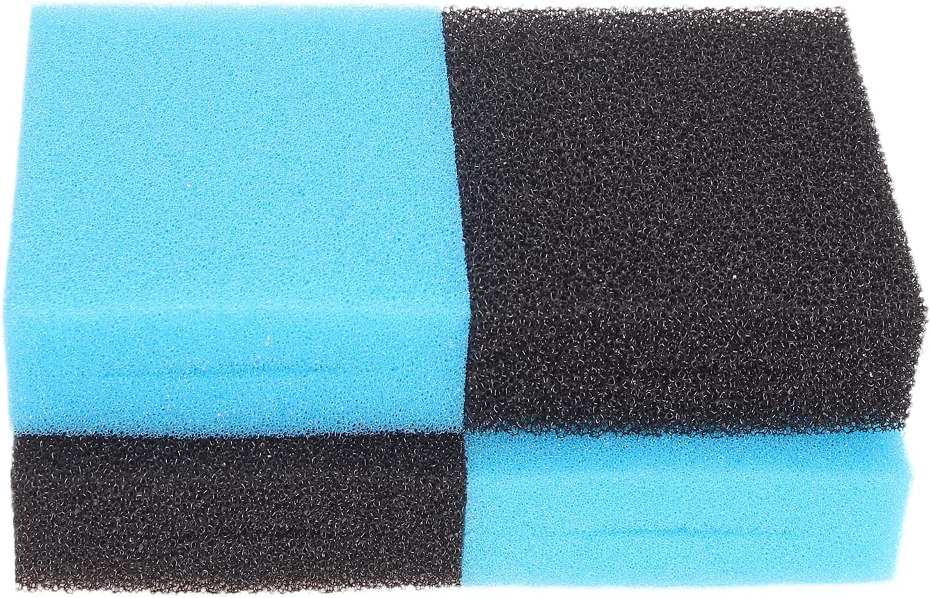 Compatible Filter Foam Fit for Fish Mate 2000/3000 GUV & 3000 G-BIO Pond Filter (6X Black Coarse, 6X Blue Fine)