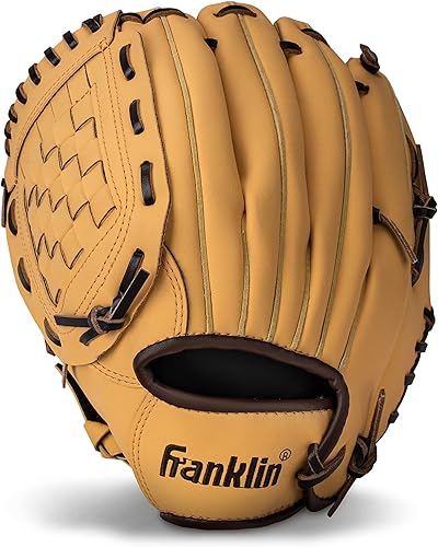 Vista 113 de Franklin Sports Field Master Baseball + Softball Glove - Field Master Adult + Youth Baseball + Softball Mitt - Men's + Women's Gloves - Right Hand