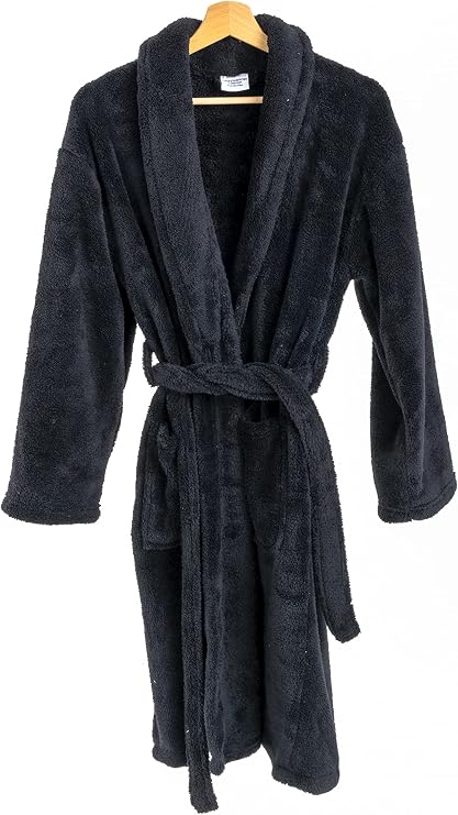 BC BARE COTTON Kids Microfiber Fleece Hooded Robe