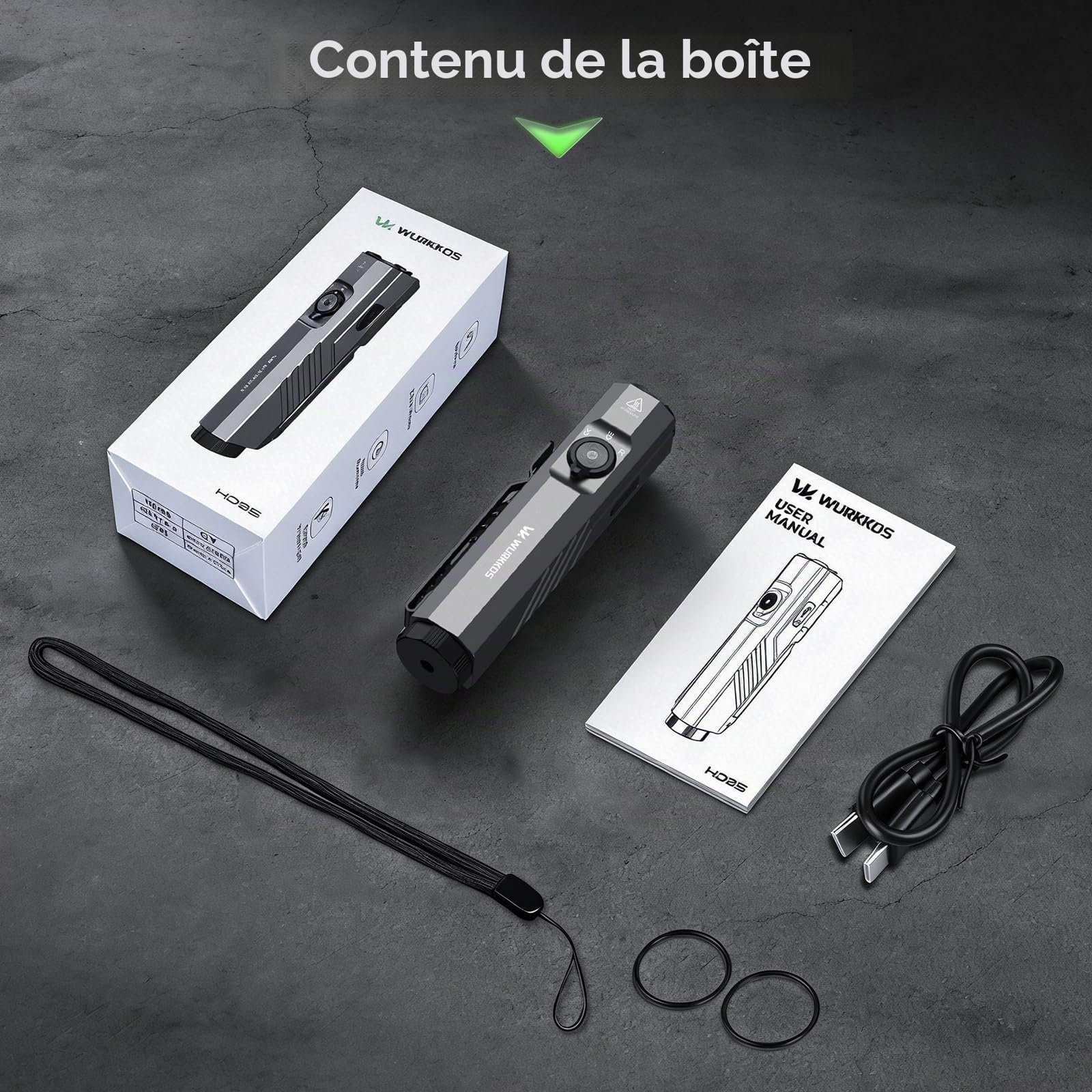 Wurkkos HD05 Lampe Torche Led Rechargeable 3100 Lumens Puissante