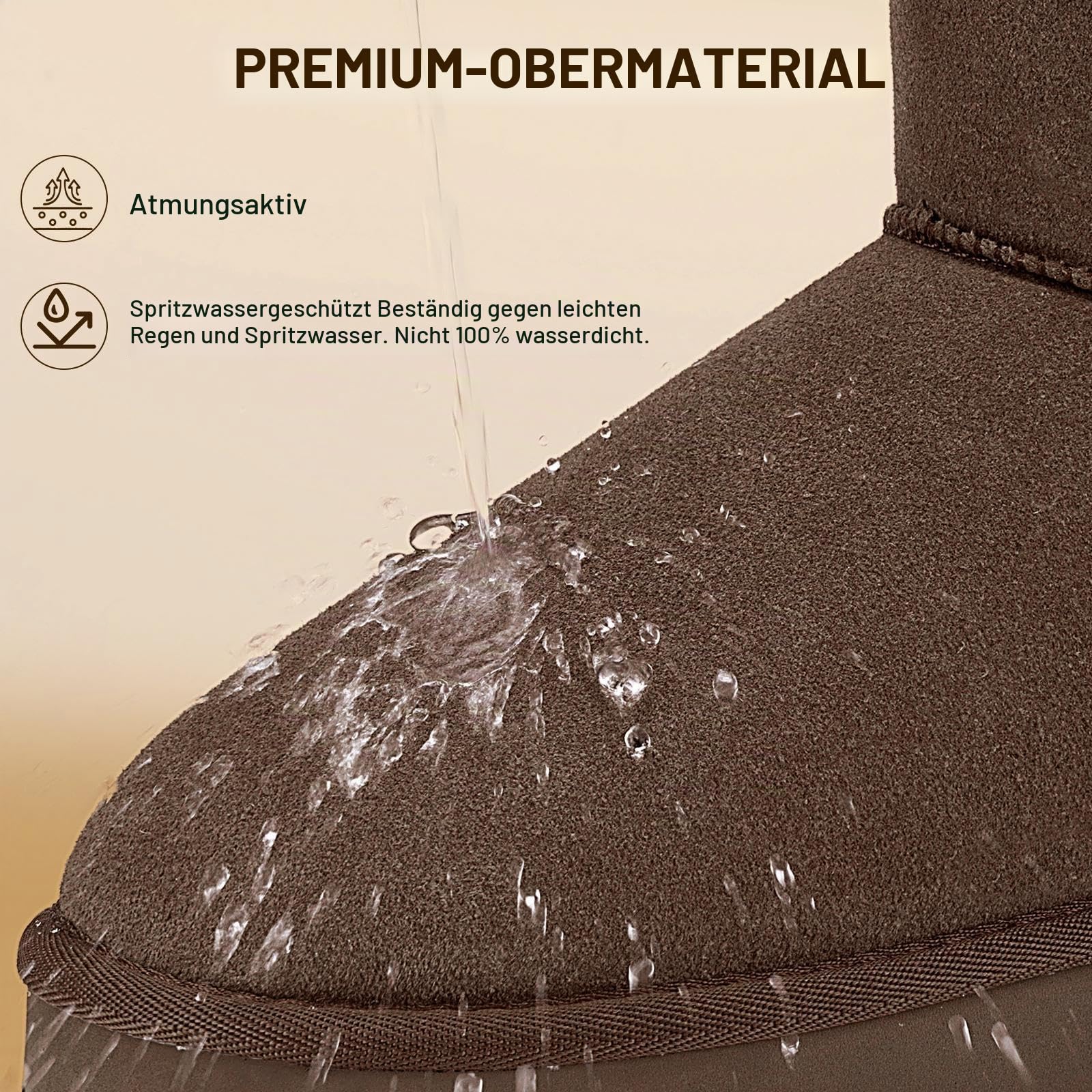 Mishansha Schneestiefel Damen Gefüttert