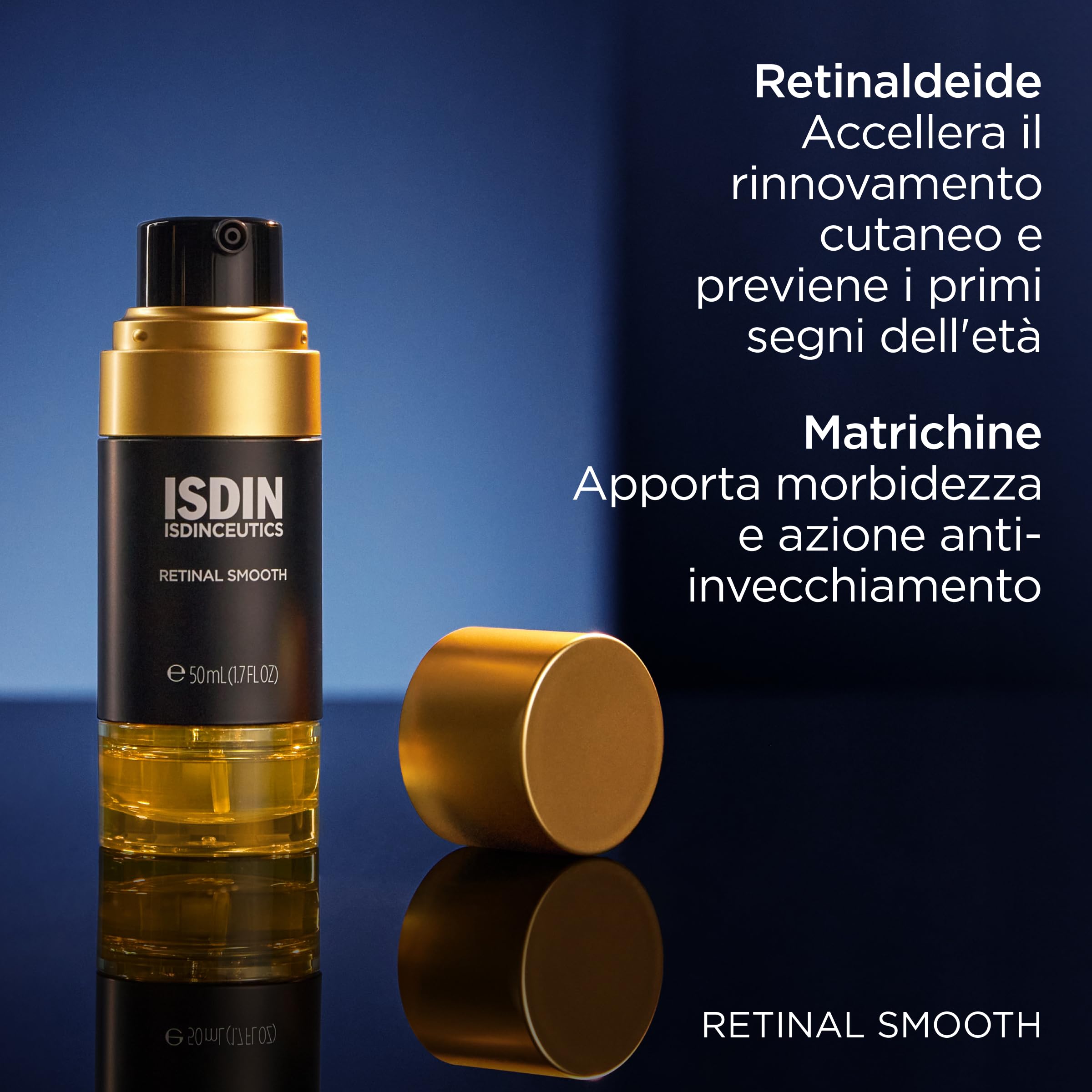 ISDIN Isdinceutics Retinal Smooth (50 ml) | Siero Viso Bifasico da Notte al Retinal per una Pelle Luminosa | Aiuta a Combattere i Primi Segni dell'Invecchiamento | Ideale per Pelli Giovani
