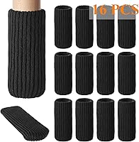 Vista 7 de 16 piezas calcetines para patas de muebles - Protectores de piso de punto elástico de alta elasticidad para patas de silla, juego de fundas gruesas