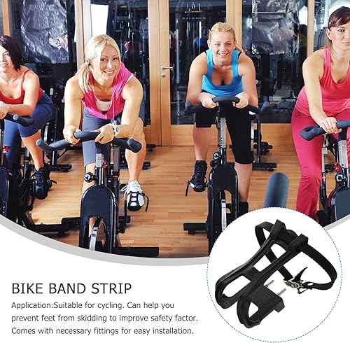 Miniatura 2 de BESPORTBLE 2 Sets Pedal Dog Muzzle Mountain Bike Pedals Foot Straps Pedals with Toe Clips Pedals Toe Straps and Clips Mountain Bike Pedal Straps