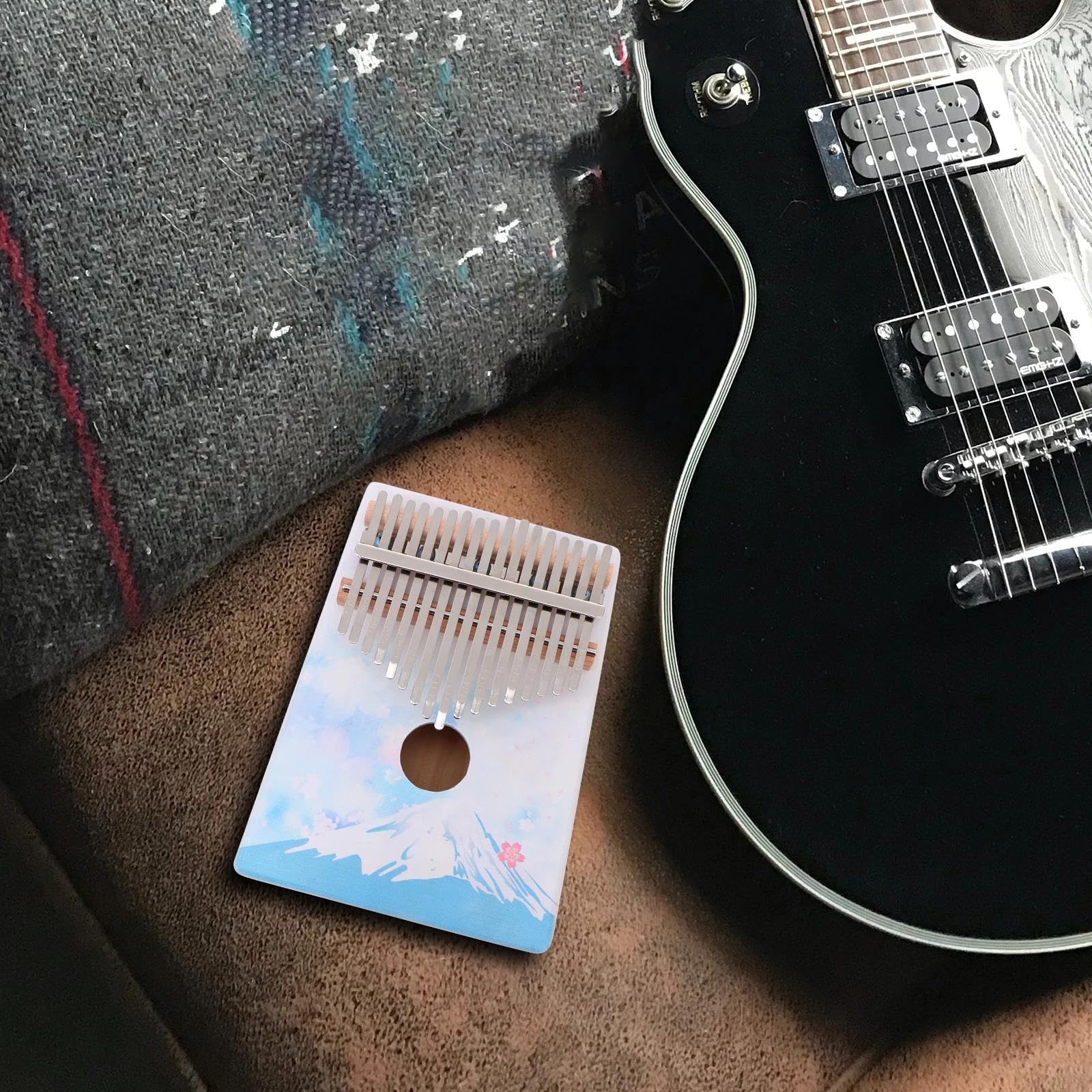 Kalimba Zestaw Kalimba Z 17 Klawiszami Dla Początkujących Przenośny Instrument Z Młotkami Do Strojenia