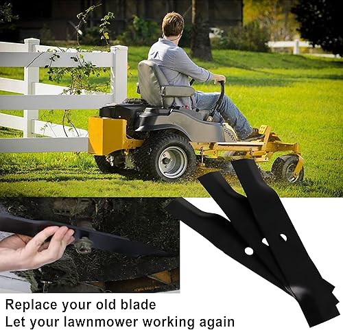 Miniatura 6 de 942-04417 Cuchillas de cortacésped de 48 pulgadas compatibles con Cub Cadett MTDD Enforcerr Reconn19A70037 19A40015 01005336 01005336P 02005017