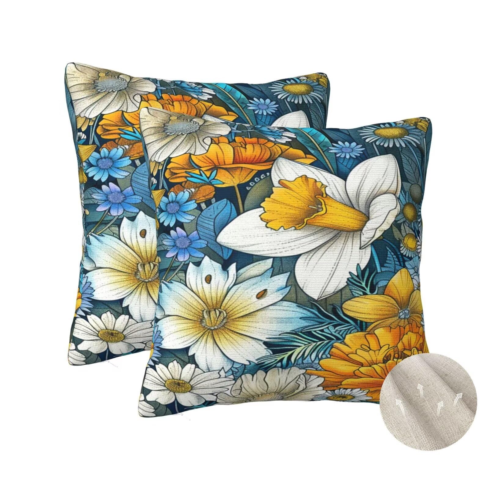 Coussin decoratif 60x60 motif fleurs rétro pour créer un véritable havre de paix