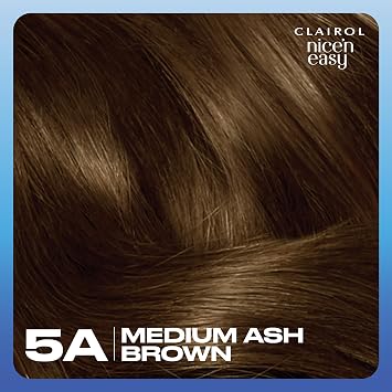 Clairol Nice'n Easy Crème, Natural Looking Oil Infused Permanent Hair Dye, 5A Medium Ash Brown
