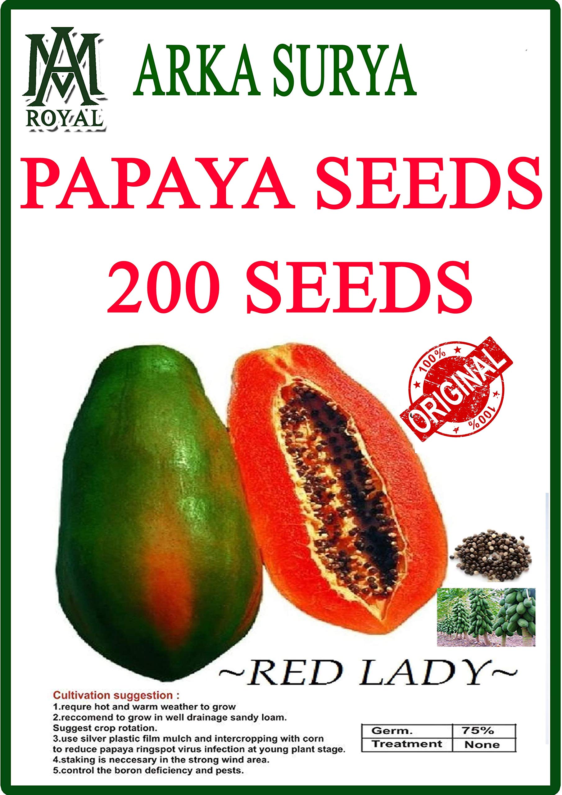 arka surya papaya seeds pack of 200 seeds (B08N6KBMY1) Amazon Price History, Amazon Price Tracker
