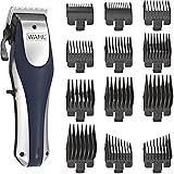 Wahl Clipper - Juego de cortapelos inalámbrico de litio Pro con 22 piezas, 2 horas de funcionamiento y longitudes de corte de 1/16 a 1 pulgada, Azul/Patchwork, 79470