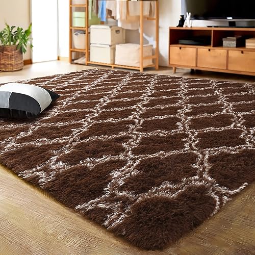 Miniatura 1 de LOCHAS Alfombra de lujo para interiores moderna esponjosa extrasuave y cómoda geométrica marroquí para dormitorio sala de estar niñas niños