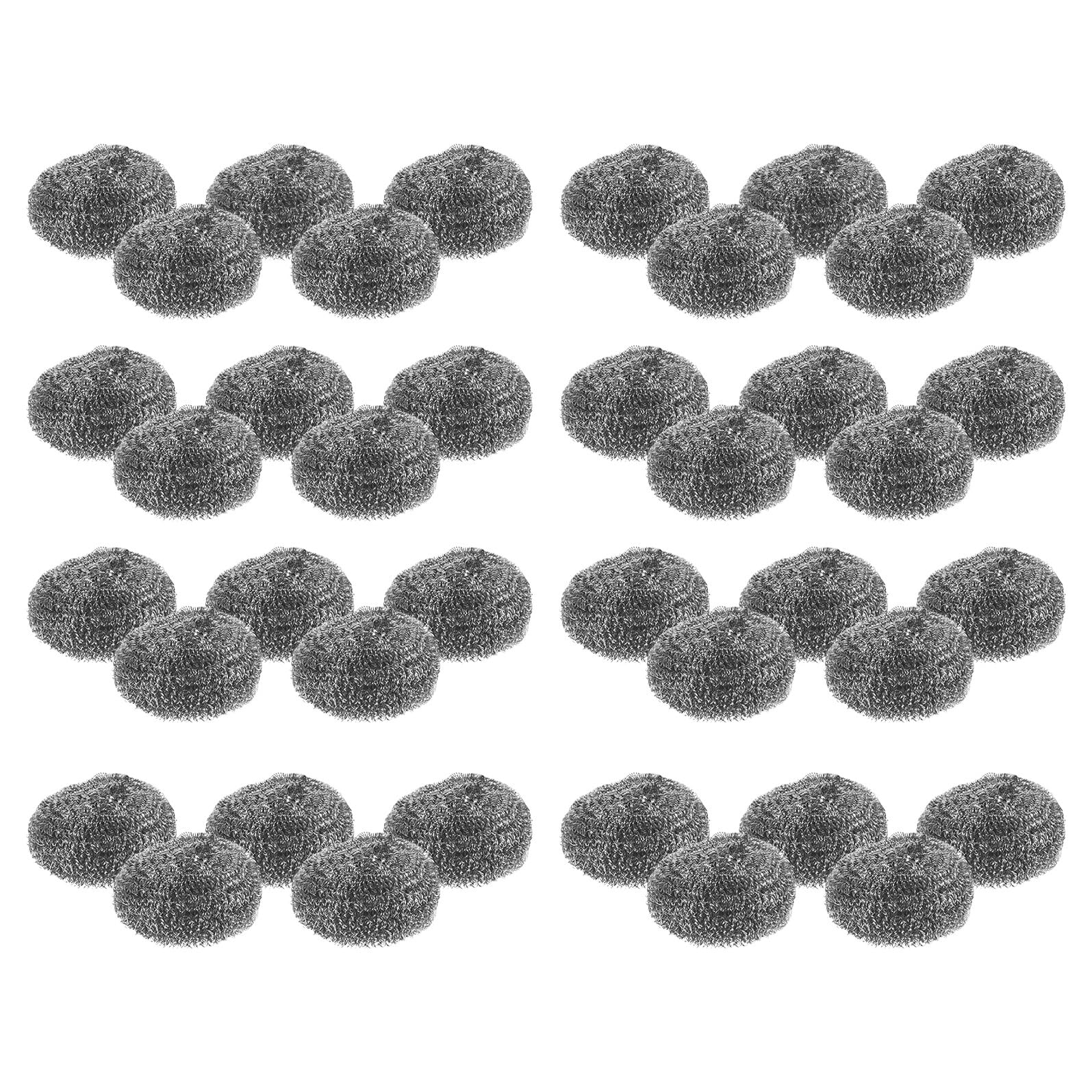 40 Almohadillas de Lana de Acero Inoxidable Reutilizables y Suaves para Limpiar Ollas y Fregaderos