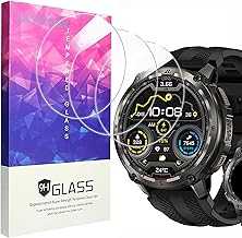 Lamshaw Pack of 3 Screen Protectors Compatible with Kospet Tank T4 1.43 Inch Smart Watch Tempered Glass Screen Protectors for Kospet Tank T4 (3 Packs)