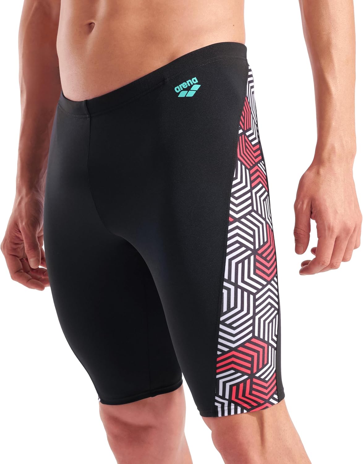 Arena Mens Arena Performance Men's Geometry Swim Jammer Sports Shorts Training Bathing Suit - Image 3