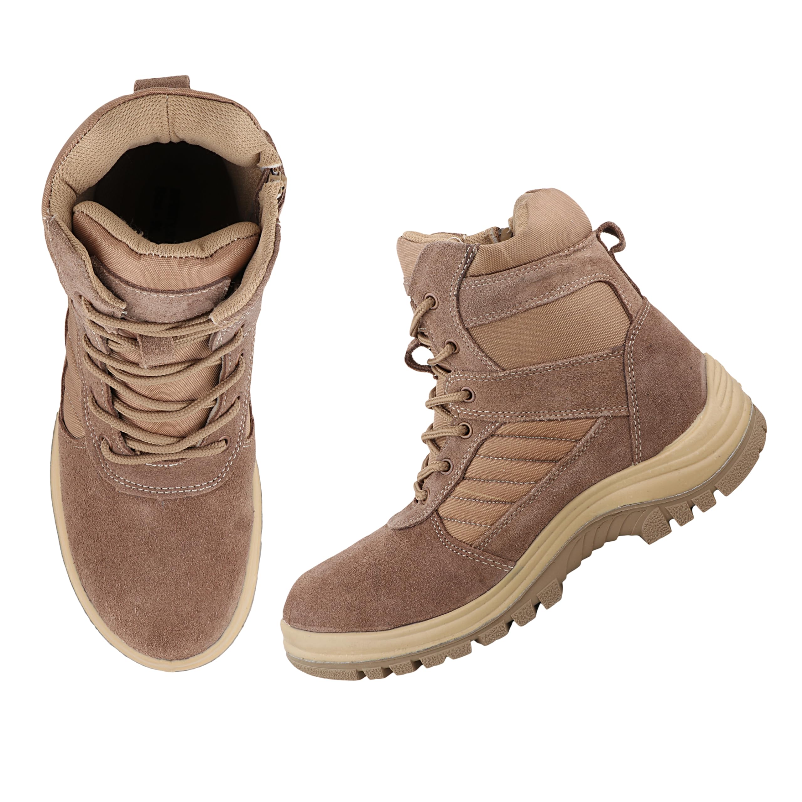 DMS Men's High Ankle Suede Leather Boots in Lace-Up for Outdoor Trekking & Casual Boots with Cushioned Sole-image-18