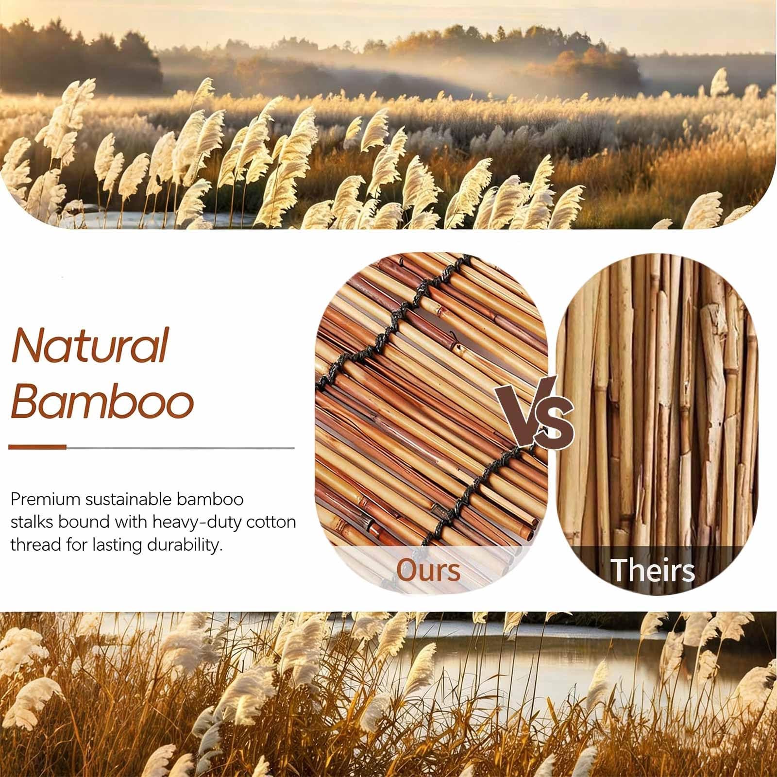 Brise Vue En En Roseau Naturel Pour Terrasse Canisse En Roseau Cloture Balcon Exterieur Panneau Occultant Jardin Grillage Canisse Bambou 50 60 80 90 100 120 130 150 160 180cm(Natural White,70x500cm)