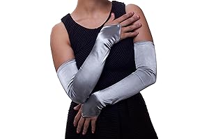 Starfire Accessories Cosplay Essentials: Silver Fingerless Opera Gloves