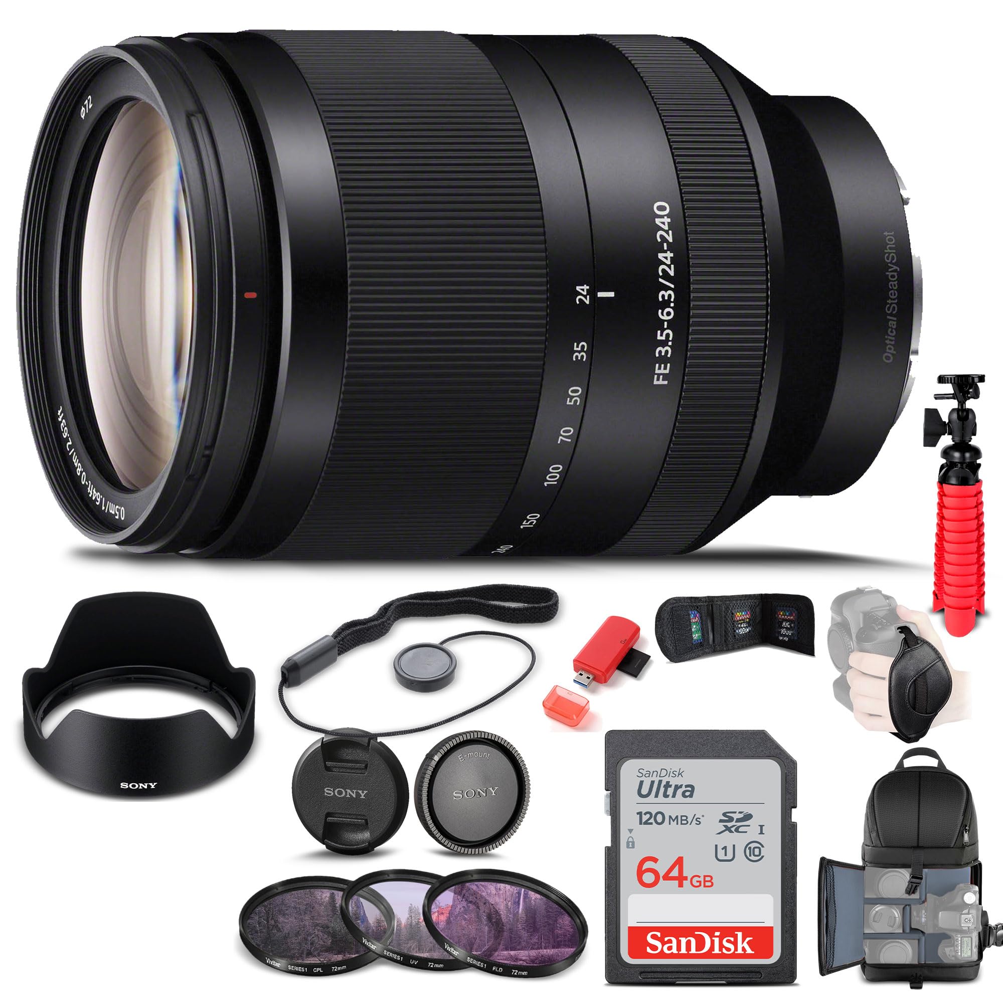 Amazon.com: Sony FE 24-240mm f/3.5-6.3 OSS Lens (SEL24240) +