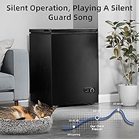 Vista 7 de Antarctic Star Congelador de pecho de 3.5 pies cúbicos, congelador profundo de 6.8 °F a -4 °F con cesta extraíble, puerta abierta superior