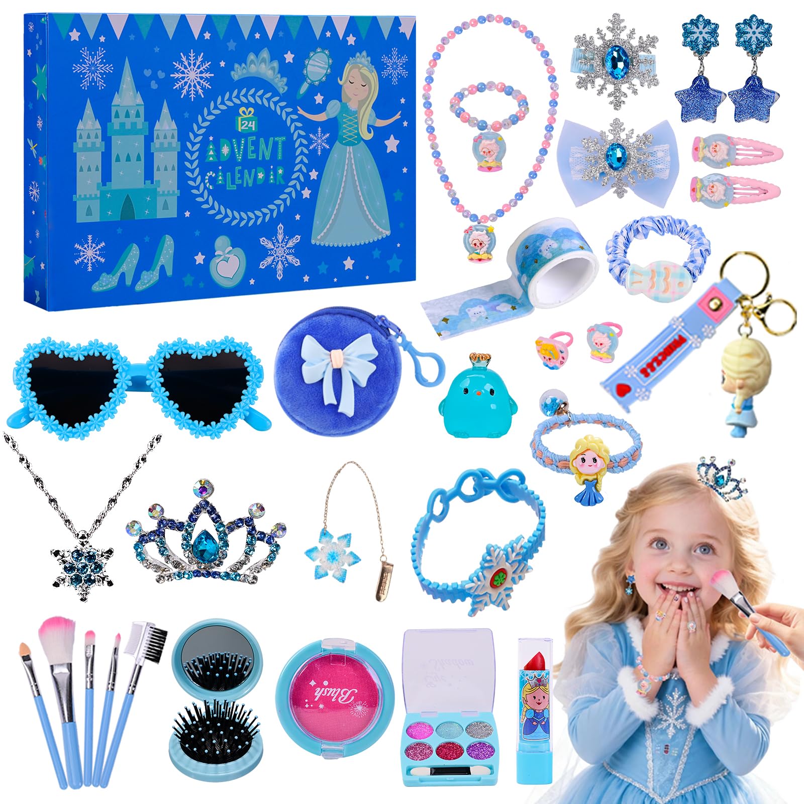 Frozen Adventskalender 2025 Für Mädchen - 24 Tage DIY Armband Set Mit Anhängern