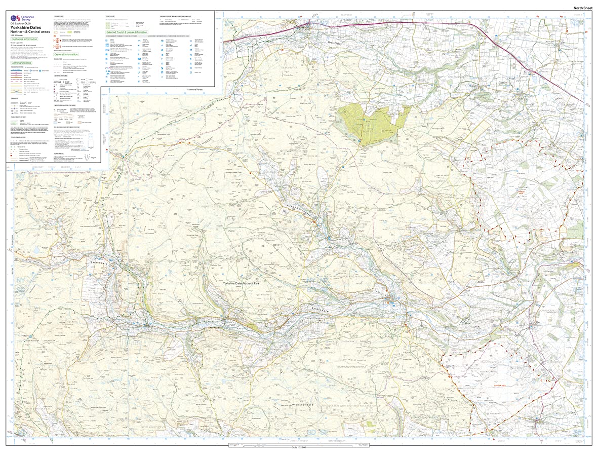 Yorkshire Dales Northern & Central (OS Explorer Map)