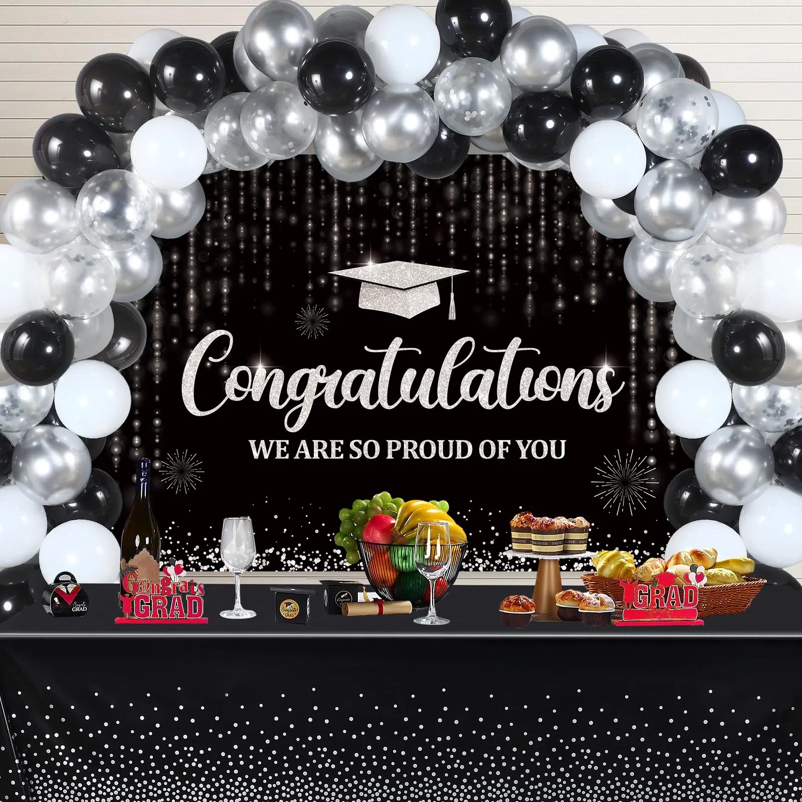 2024 Graduation Decorations Congratulation Party Supplies Congrats Grad Decorations Class of 2024 Party Decor Graduation Balloon Decoration for
