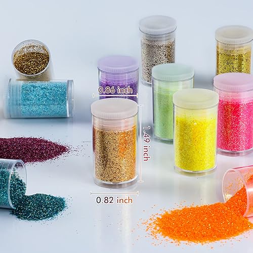 Miniatura 4 de Purpurina ultrafina para uñas, juego de 45 colores, polvo de purpurina de resina extrafina, purpurina holográfica e iridiscente para resina epoxi,