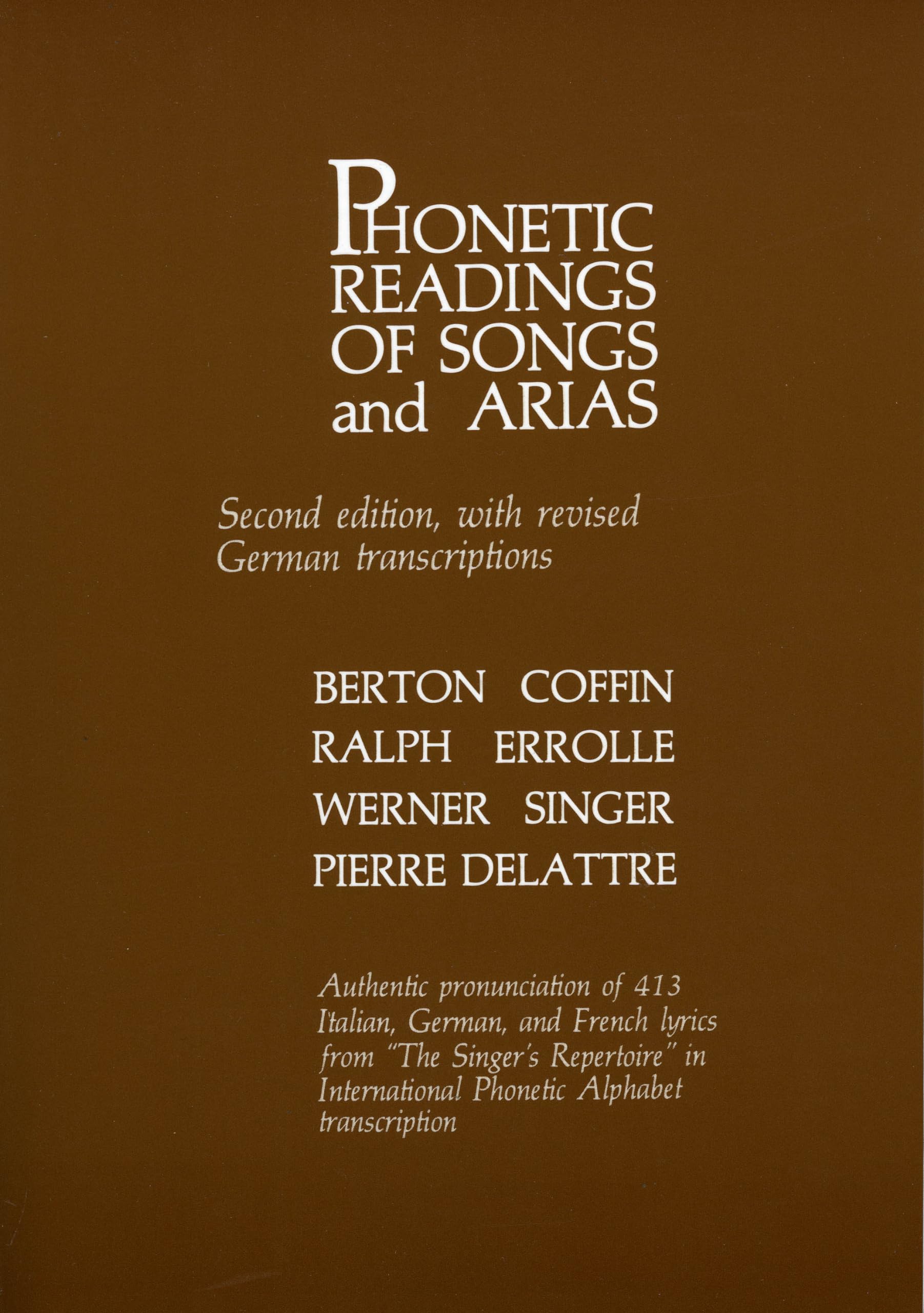 Phonetic Readings of Songs and Arias