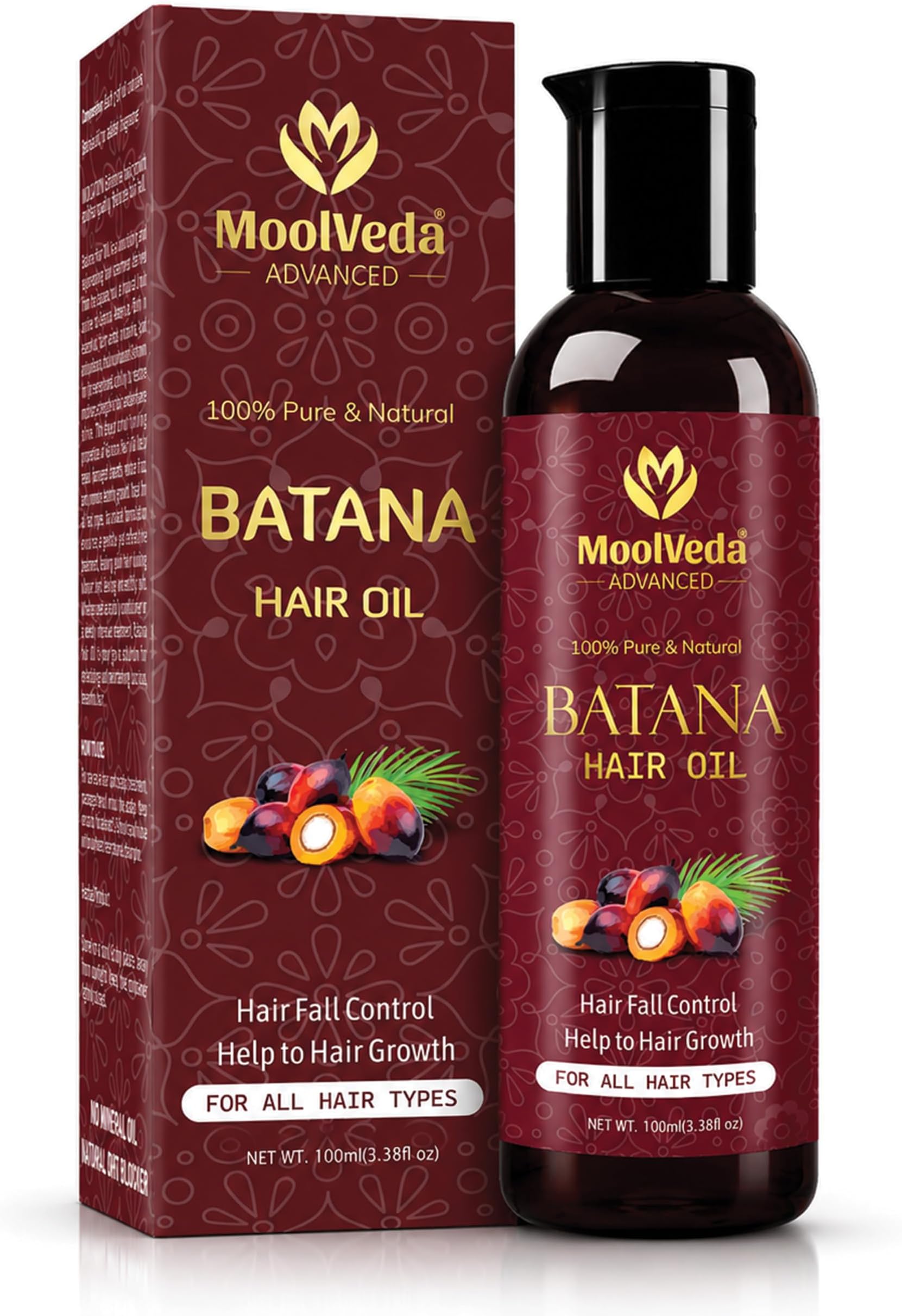 Pure Batana Oil for Hair Growth By Dr Sebi Sourced From Honduras | Promotes Thicker, Shiny, Stronger & Healthy Hair | Pure Dr Sebi Batana Oil for Hair Growth and Hair Fall Control | 100 ml