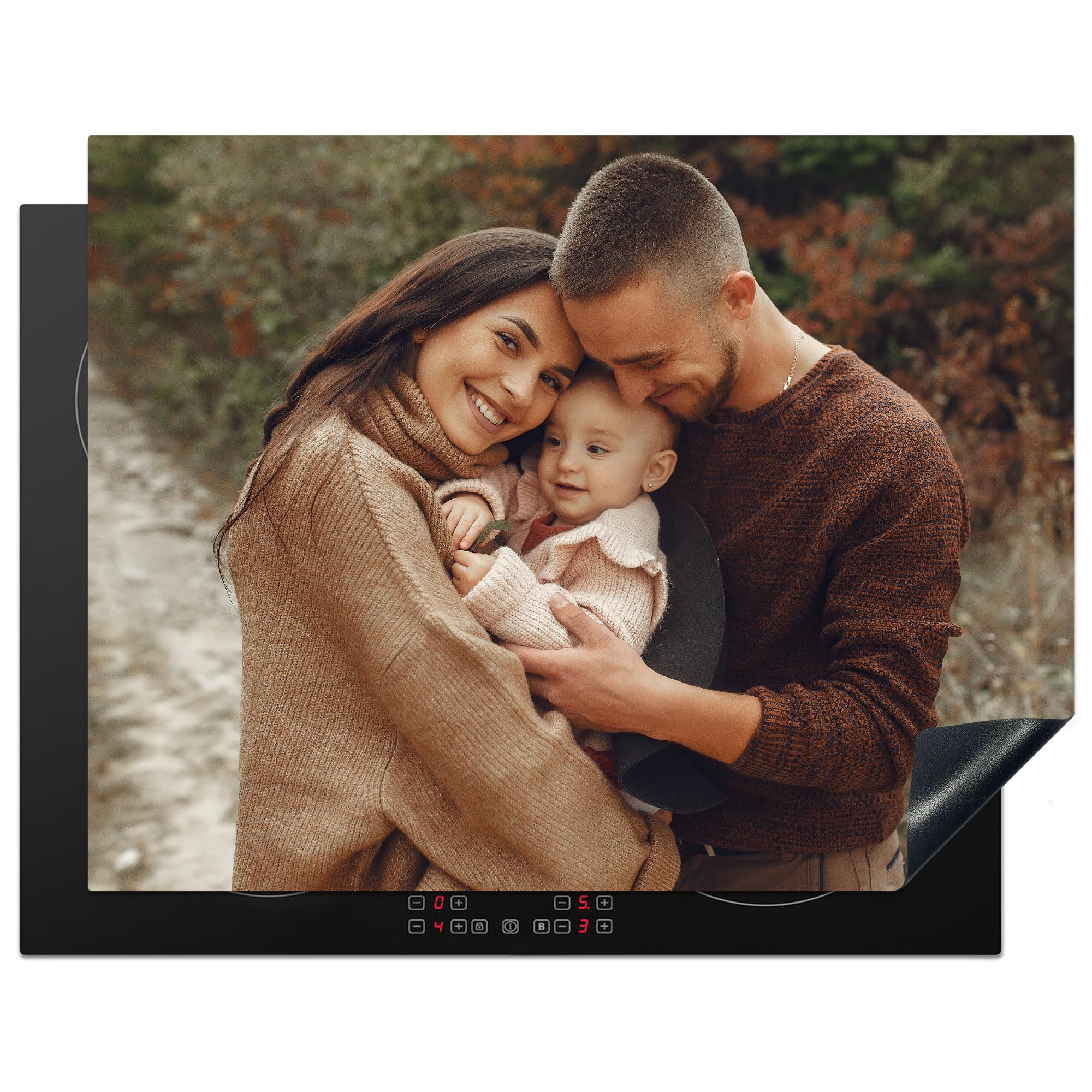KitchenYeah© Personalized Induction Hob Protector Mat 20.5"x25.6" / 65x52 cm Stove Cap Top Cover Kitchen Cooker Covers for Electric Hobs Vinyl