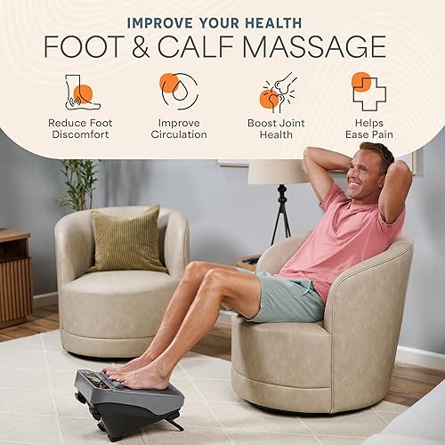 Vista 15 de LifePro Masajeador de pies para neuropatía – Terapia relajante de pantorrillas y pies con opción de calor para un máximo alivio calmante – Blanco