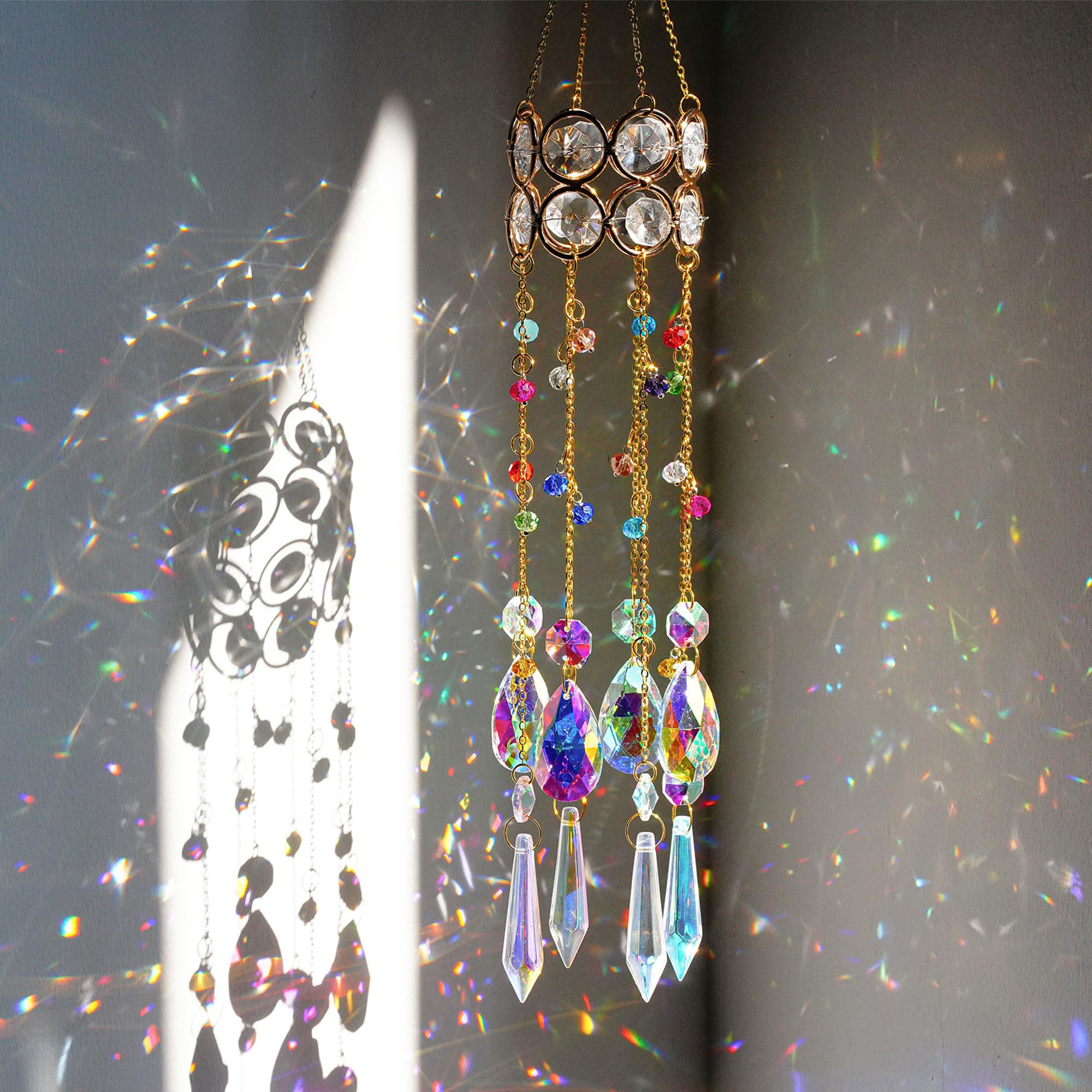 Photo 1 of 14.5'' Crystal Suncatchers,Rainbow Maker Hanging Sun Catcher Indoor Window