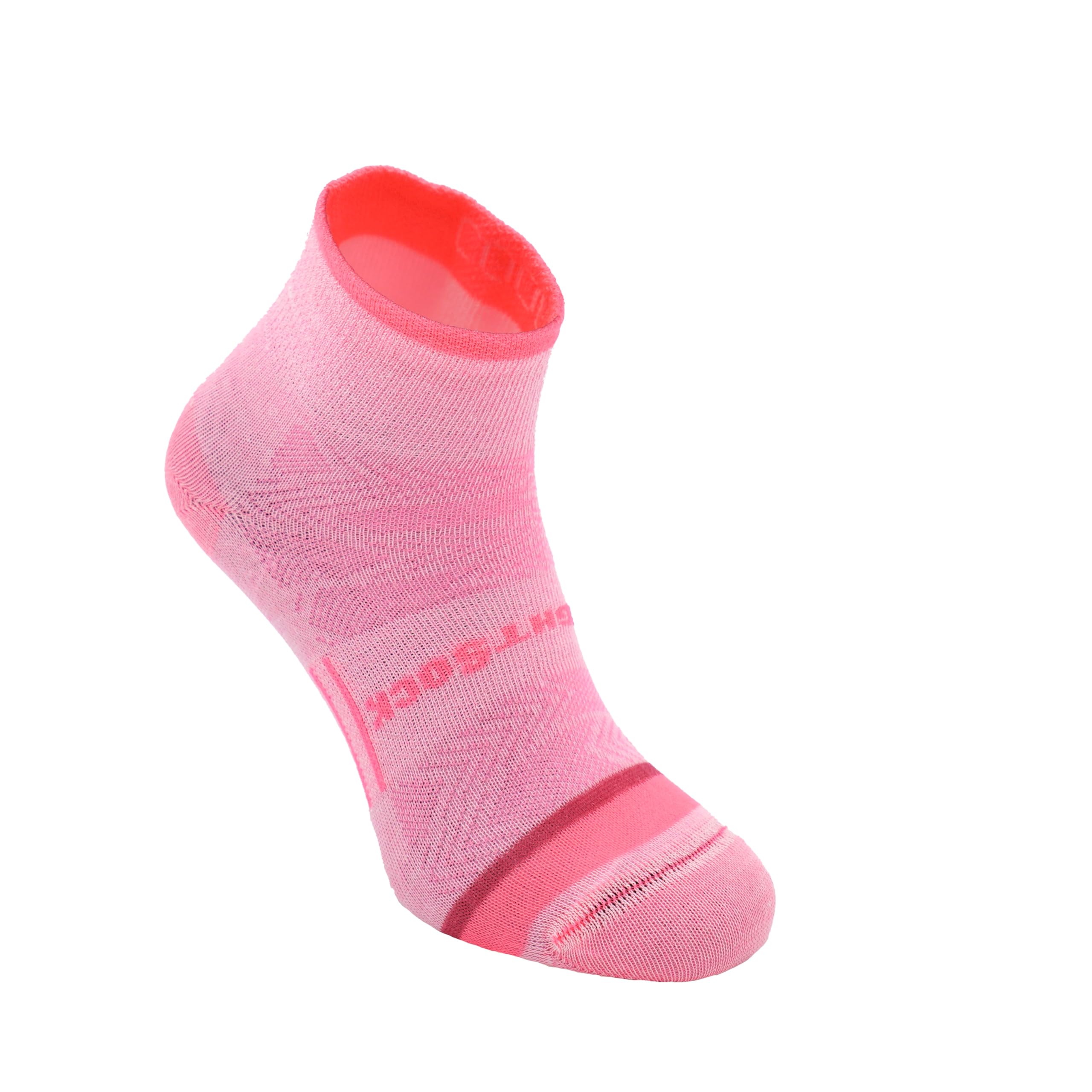 Wrightsock CoolMesh II Quarter Anti Blister Socks – Double Layer, Moisture Wicking, Blister Prevention & Breathable for Men & Women (size: medium, Pink)