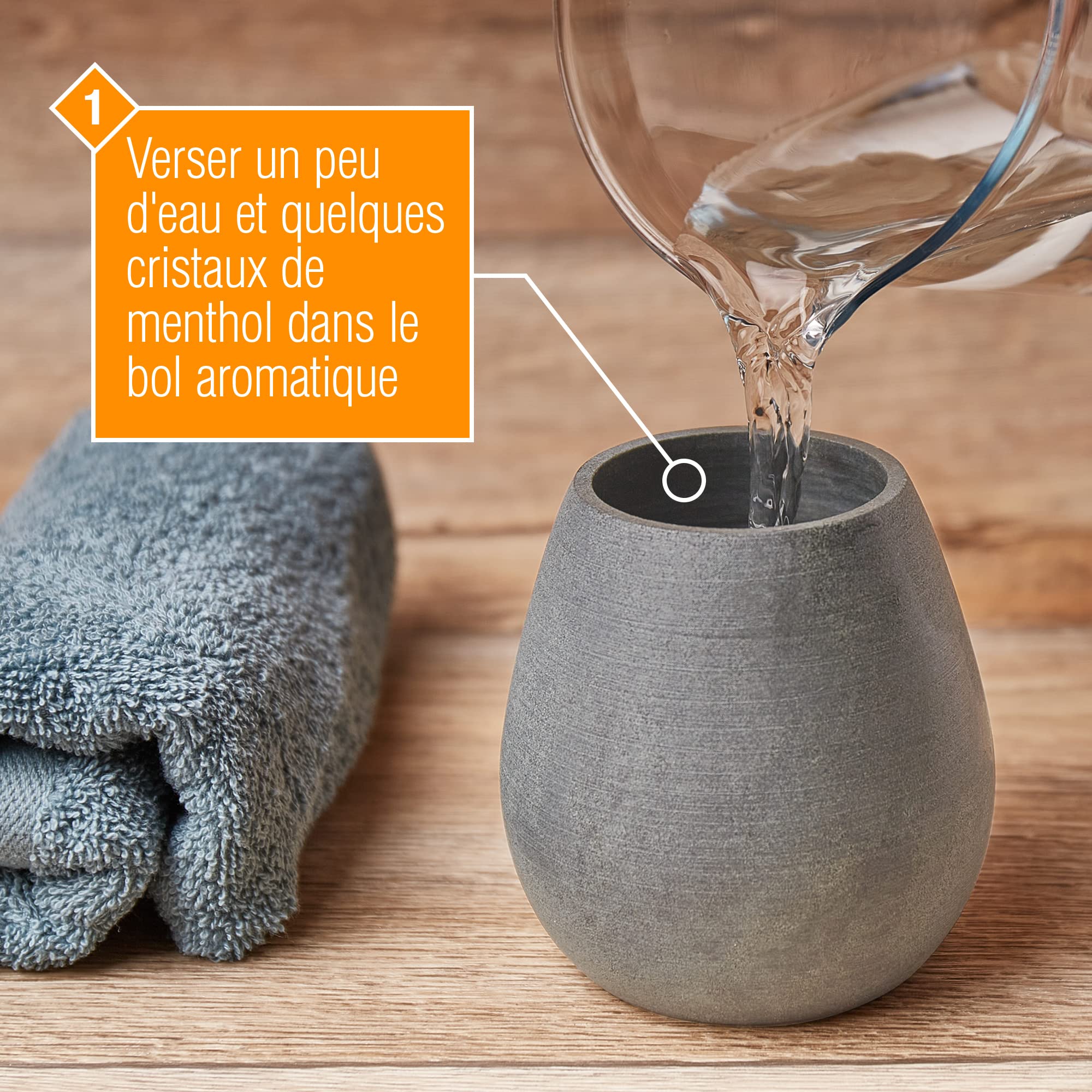 Œuf de sauna en stéatite naturelle - Bol aromatique pour infusions et cristaux de menthol