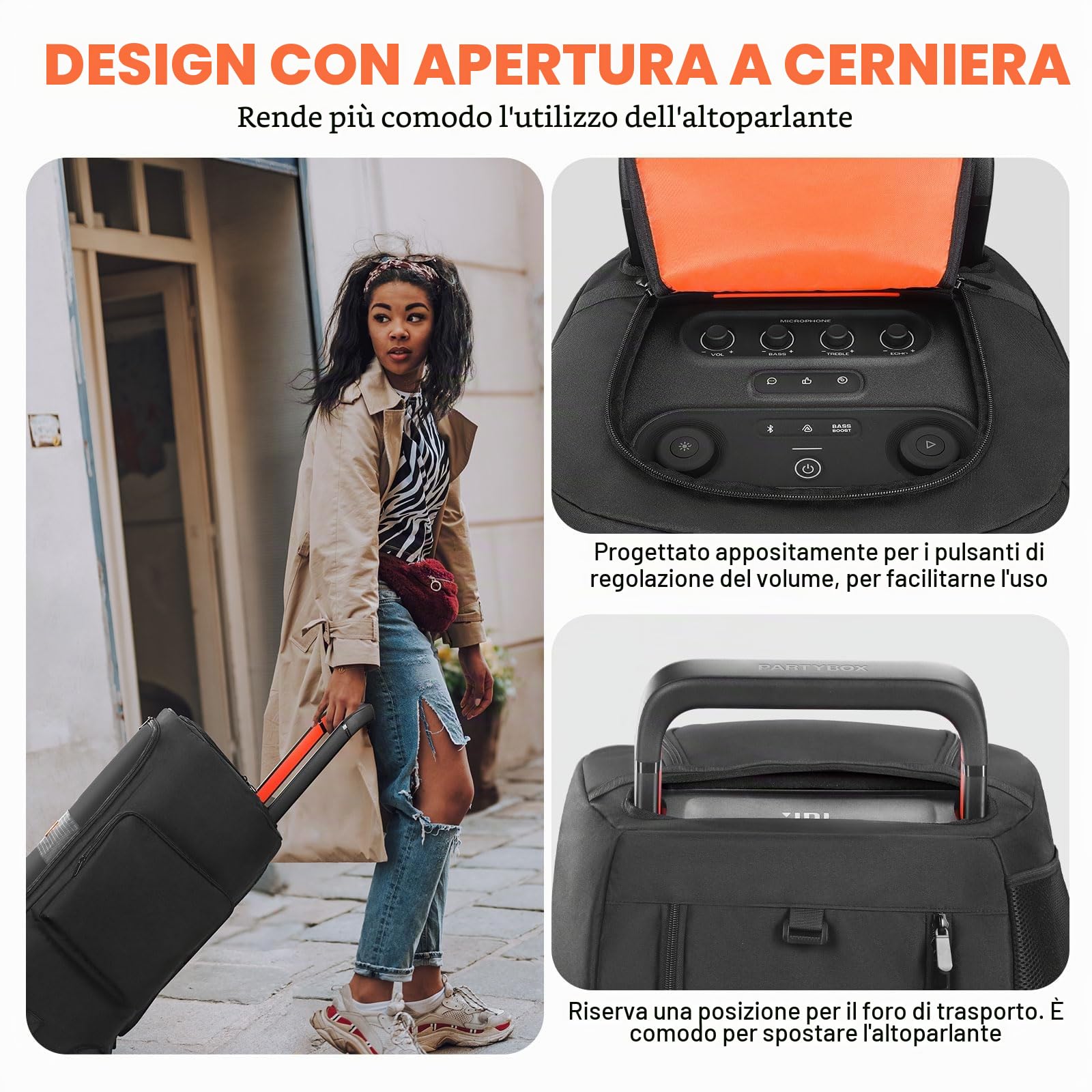 LEFOR·Z Custodia per altoparlanti compatibile con JBL PartyBox 520, custodia antipolvere per altoparlante portatile, adatta per JBL PartyBox 520, per viaggi all'aperto, solo copertura