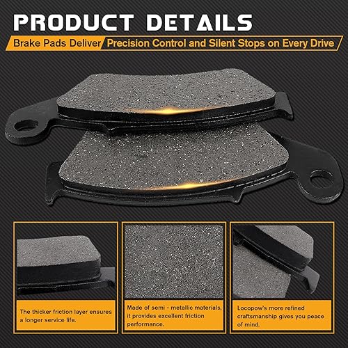 Miniatura 10 de Pastillas de freno sinterizadas delanteras y traseras compatibles con Honda CR125 CR125R CR250 CR250R CR500 CRF230 XR250 XR400 XR600 XR650, Kawasaki