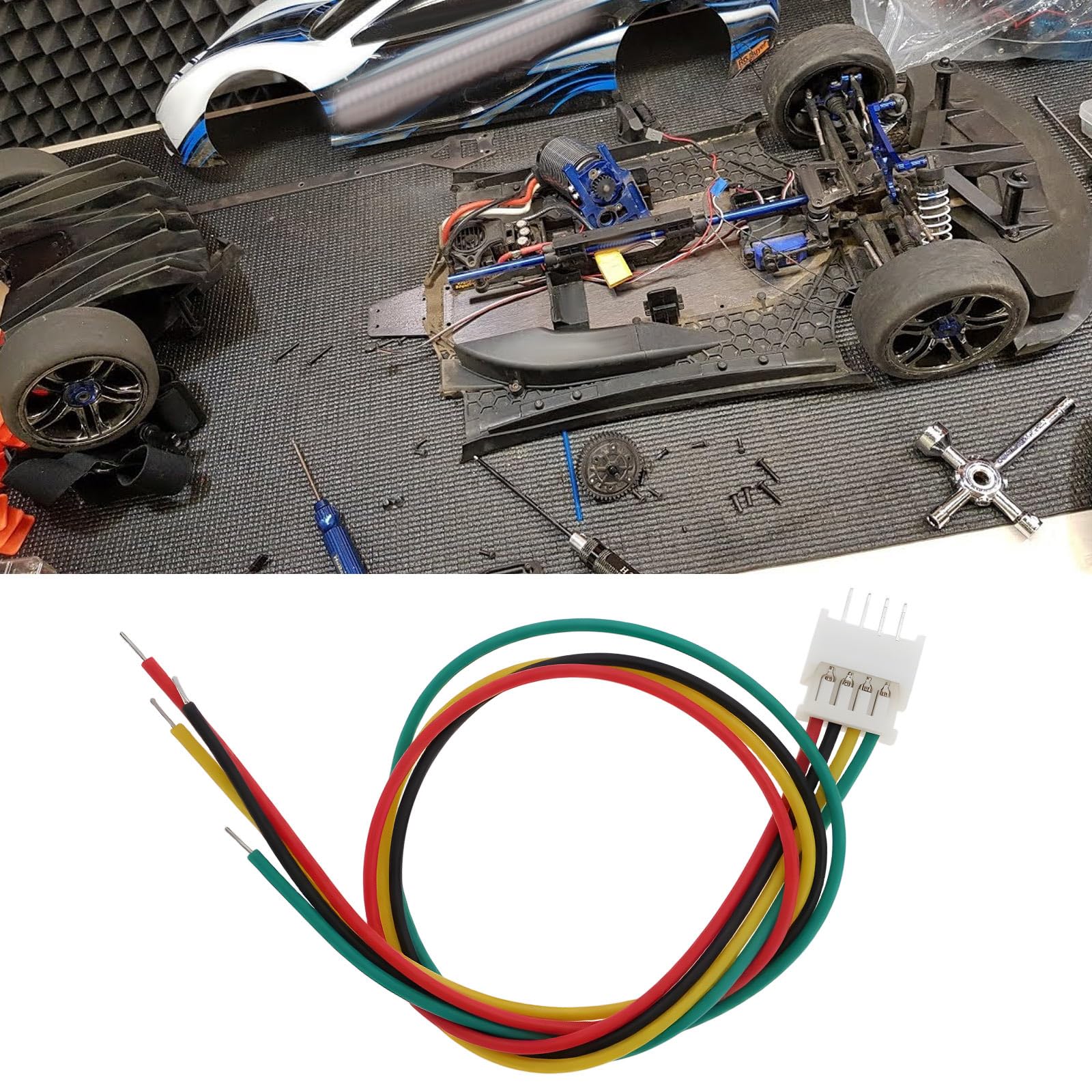 20 szt. 4-pinowego złącza Micro JST SH1,25 mm 28AWG kabel do taśm świetlnych LED, akumulatory z gniazdem
