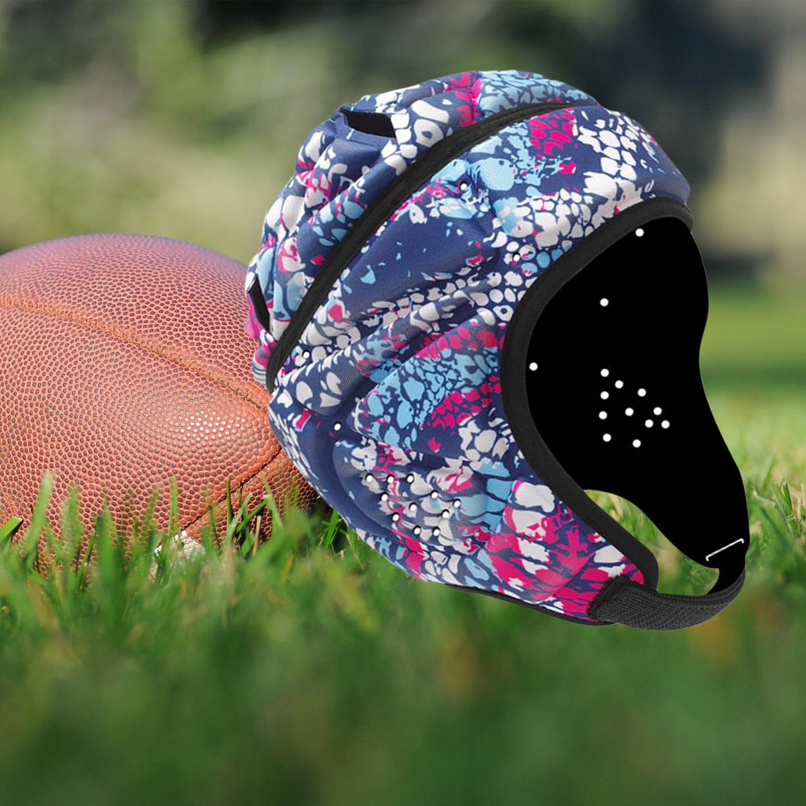 Kinder-Rugby-Helm, Rugby-Schutzkappe, atmungsaktiver Schutz, Fußball-Helm, Rugby-Kopfbedeckung für Kinder, die Flag-Football Spielen