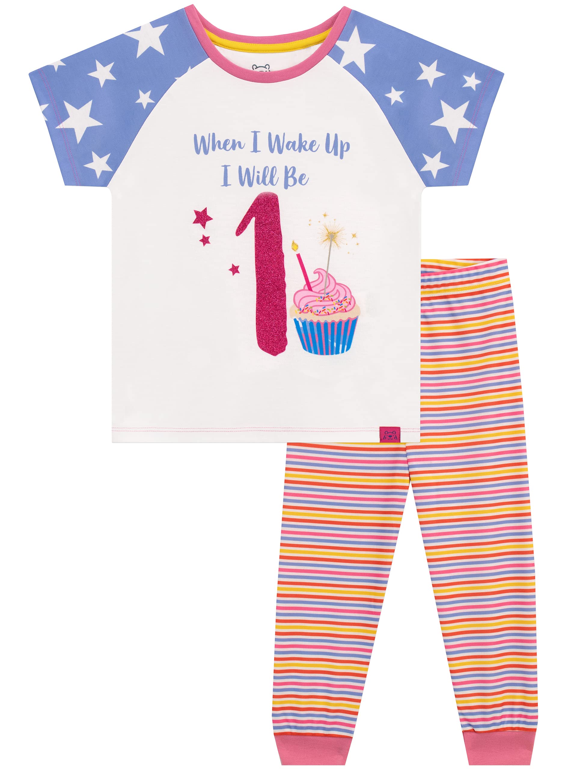Pyjama Court Fille Harry Bear Motif Paresseux - Haut Manches Courtes Et Short Lilas - Coton Doux - Idéal Pour Nuit Cool Et Détente