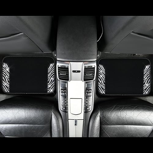 Miniatura 56 de CAR PASS - Tapetes para automóvil con diamantes de imitación y almohadilla para el talón, antideslizantes, de cloruro de polivinilo, impermeables