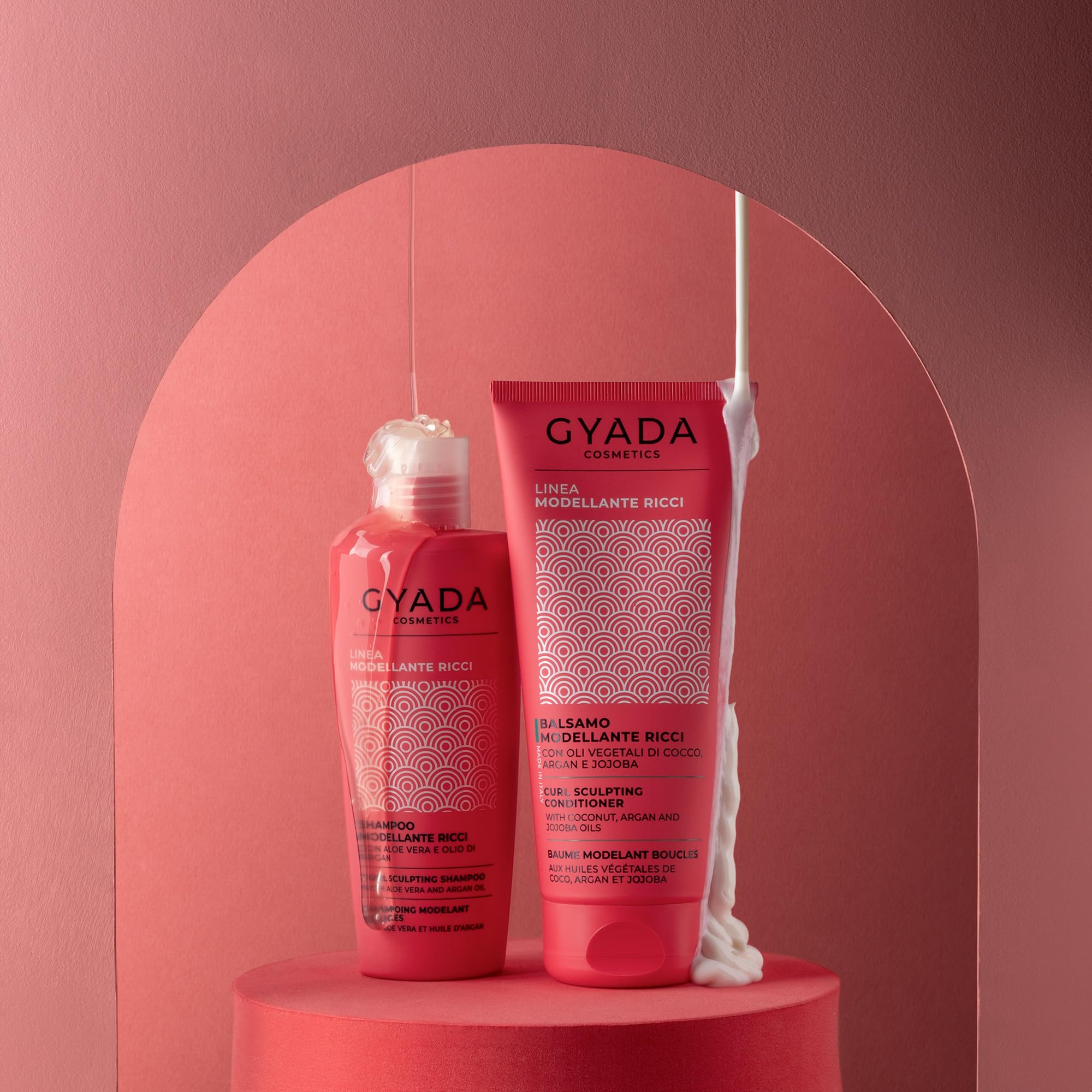 GYADA COSMETICS, COFFRET SOINS DE BOUCLES, Coffret cadeau pour cheveux bouclés, Kit avec shampooing et après-shampoing, 250 ml + 200 ml