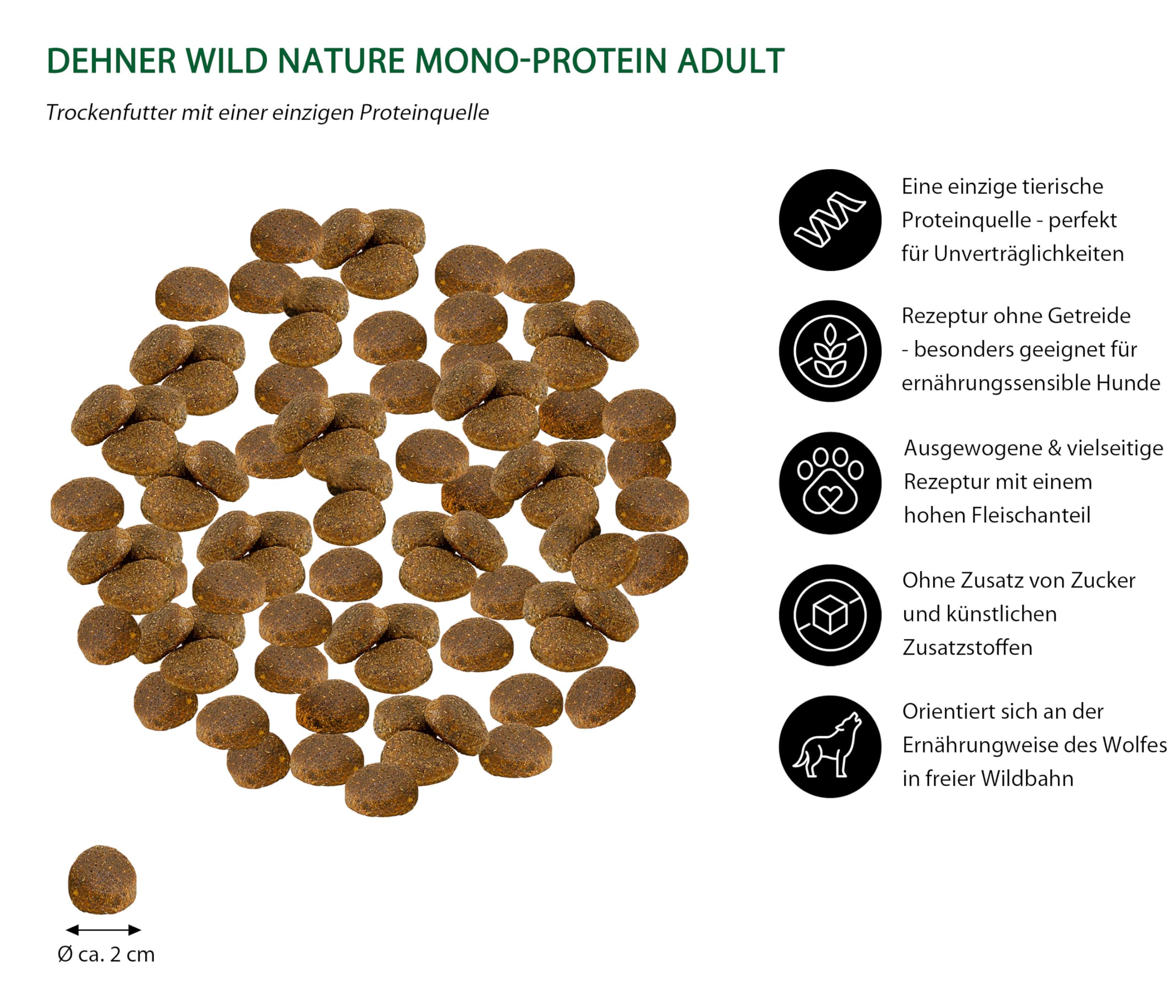 Dehner Wild Nature Comida Seca para Perros, Adulto, mar de montaña