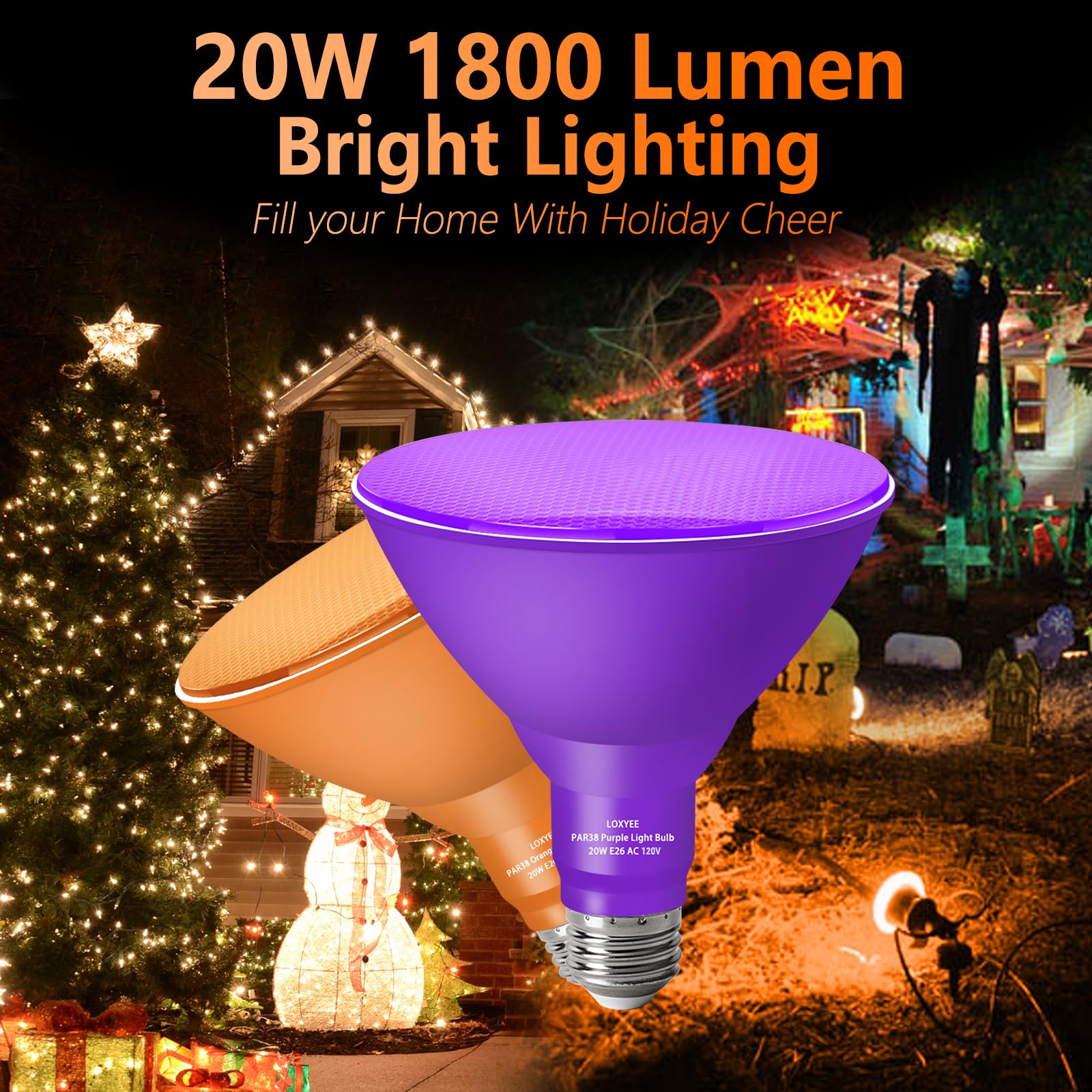 TRHOO-PAR38 Flood Green Light Bulb,2 Pack-Dimmable,E26 Base Green Flood Light Outoor 20w Replace 200w Green Light Bulb Outdoor Porch Colored Light Sp