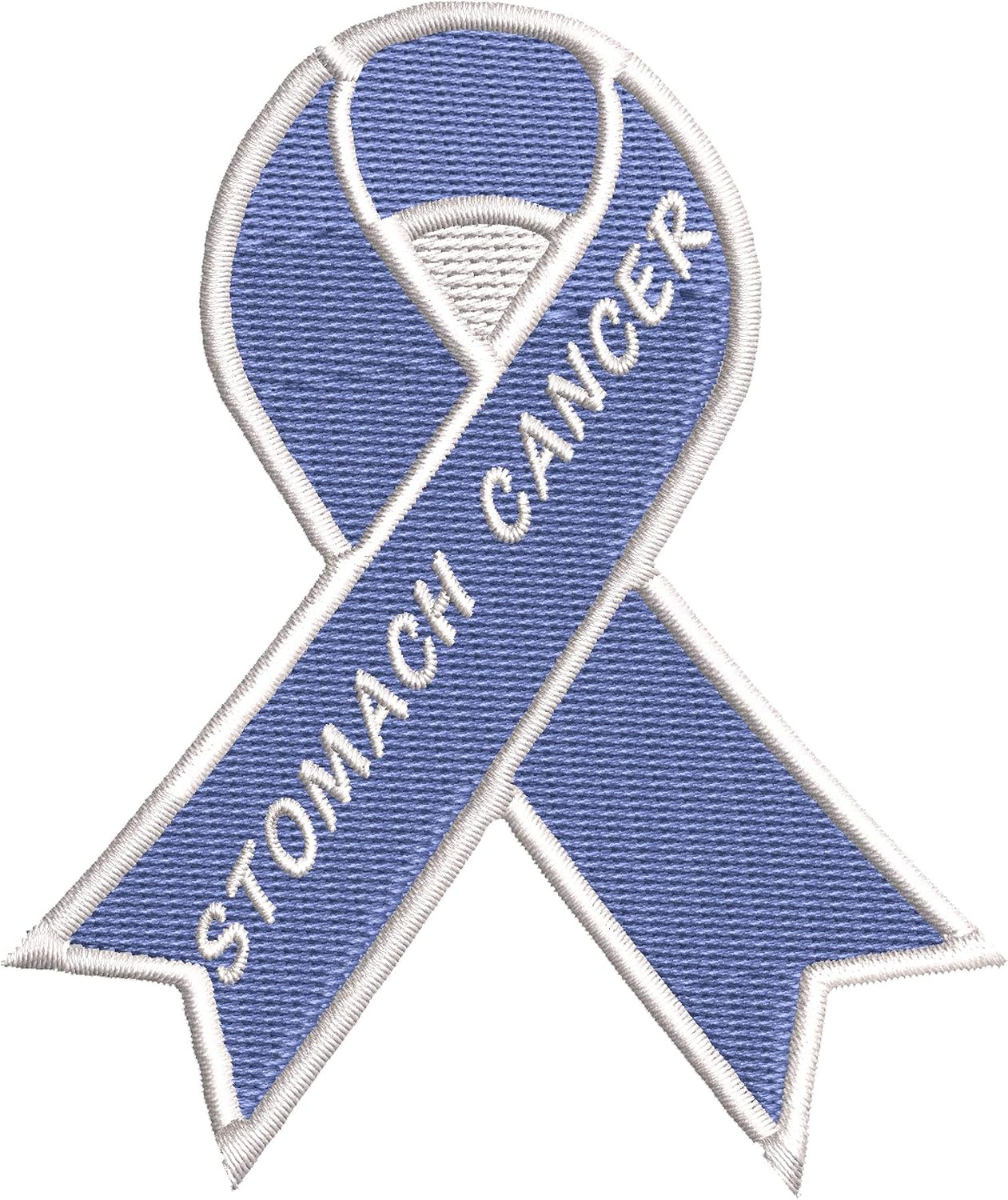 Appalachian Spirit Blue 3.5" Cancer Awareness Ribbon Embroidered Decorative Patch