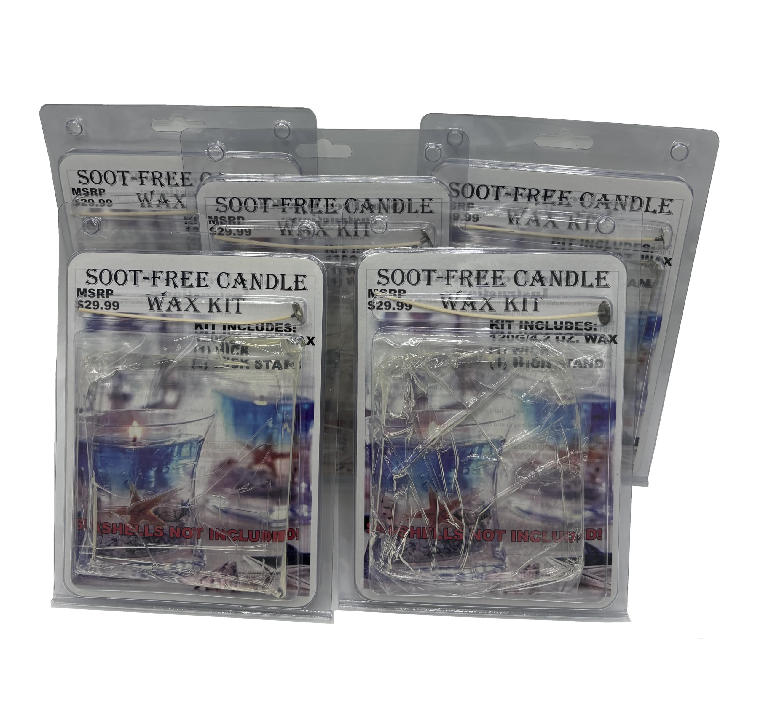 Soot-Free Candle Wax Kit - Great For Express Creative Candle-Making Skills- 4 Packs