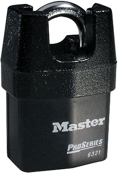 Master Lock   Padlock Key-Type Professional Outdoor with Cover High Security Shackle Guard Body Width 54mm Drop Height Inner Diameter 19mm Security 6321JAD