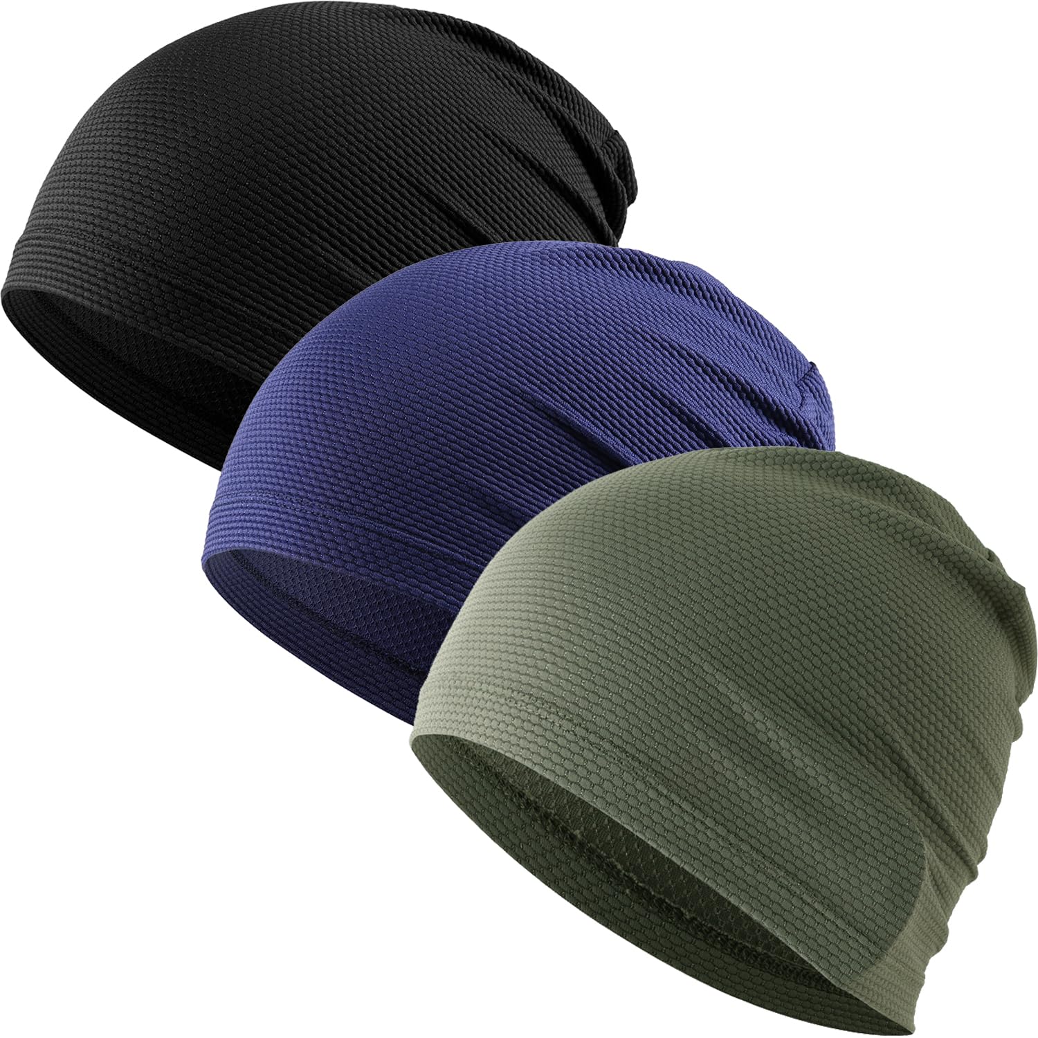 WTACTFUL 3-Pack Breathable Cooling Skull Cap